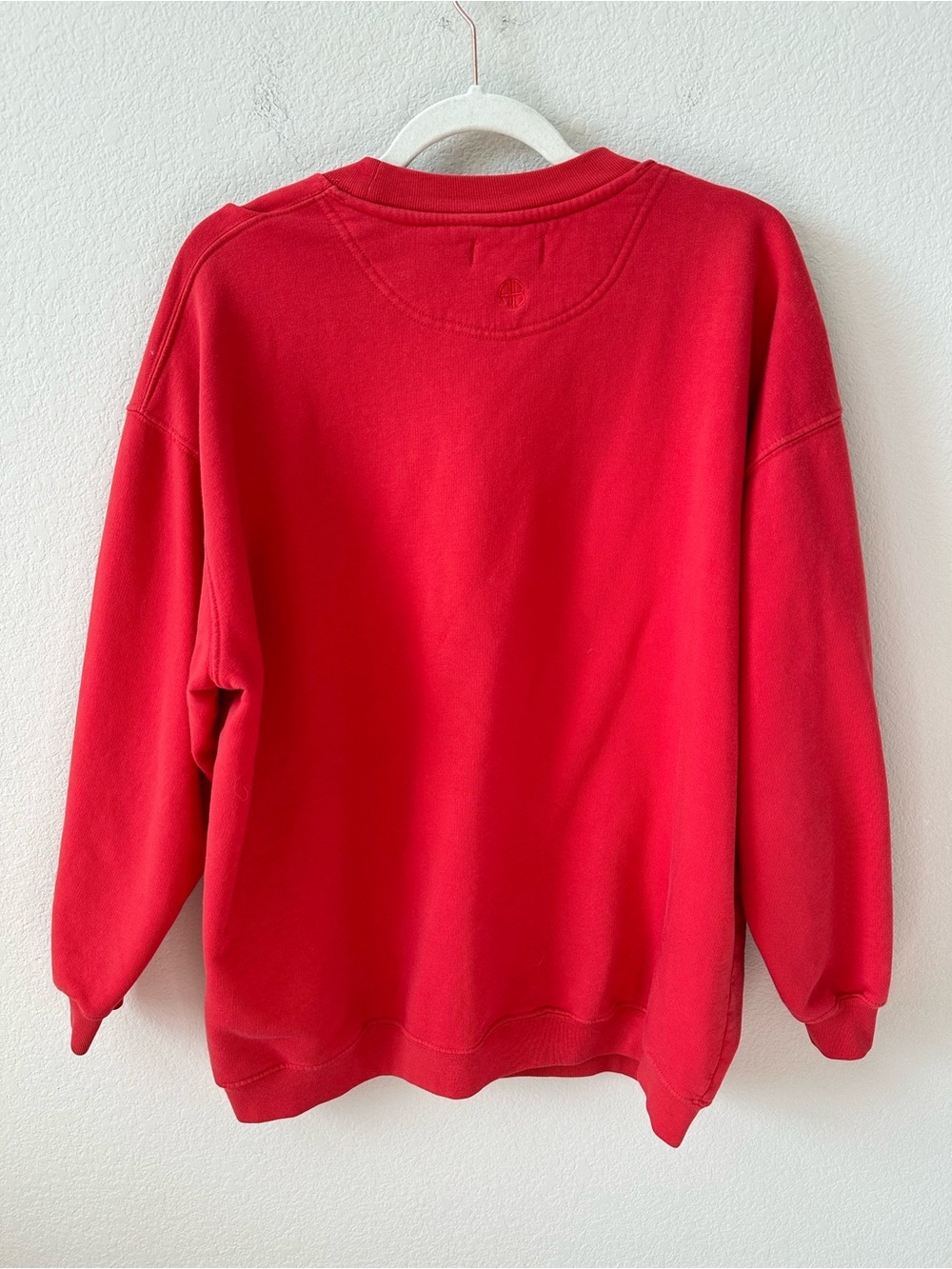 ANINE BING Tyler Oversized Red Sweatshirt Pullover SZ S - Picture 8 of 8
